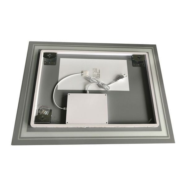 Дзеркало Zerix Alive MR06-80x60-REVERSE з LED Touch, Anti-fog, димером, регулятором яскравості (ZX6062) ZX6062 фото