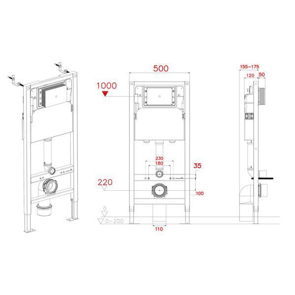 Комплект: Mixxus Premium Ellipse-SET-2102 (в 2 ящ) Унитаз система смыва Tornado 3.0+ Инсталляция Koer KT-0404 + панель KT-0604-01 Chrome (MP6690) MP6690 фото