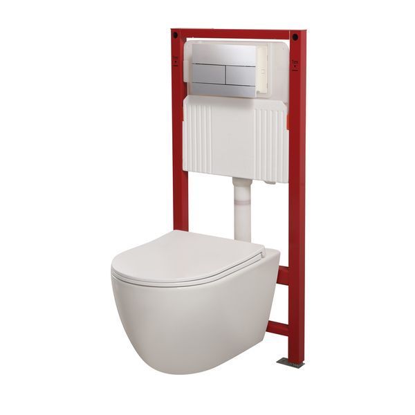 Комплект: Mixxus Premium Ellipse-SET-2102 (в 2 ящ) Унитаз система смыва Tornado 3.0+ Инсталляция Koer KT-0404 + панель KT-0604-01 Chrome (MP6690) MP6690 фото