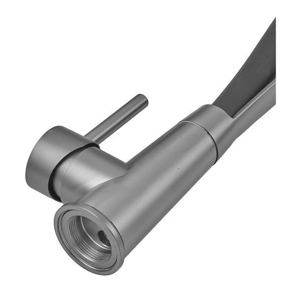 Змішувач для кухні з силіконовим виливом Zerix MAG-017 Graphite Refl.Black з нерж. сталі SUS304 (вил.чорний) (ZX6002) ZX6002 фото