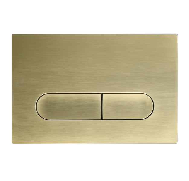 Панель змиву Koer KT-0608-12 240x160x10mm пластик., кнопка закруглена (колір матове золото) (KR6126) KR6126 фото