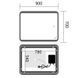 Зеркало Mixxus Premium OLIVARY MR19-90x70-Reverse с Led Touch, Anti-fog, димером (3-6,5kK) (MP6630) MP6630 фото 8
