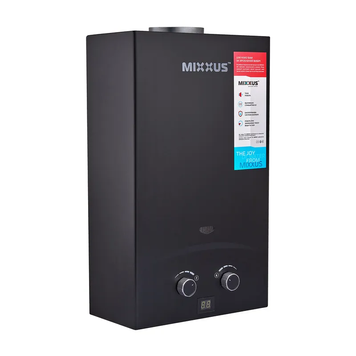 Газова колонка MIXXUS GWH-0210 BASIC BLACK димохідна 10 л/хв (колір чорний) (WH0023) WH0023 фото