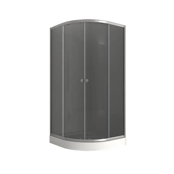 Душова кабіна з низьким піддоном Mixxus PLAIN SCT02-90x90x195-GR SATIN сіре тоноване скло 4мм (MI6898) MI6898 фото
