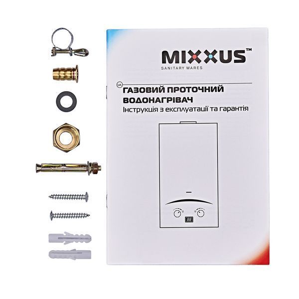 Газова колонка MIXXUS GWH-0210 BASIC BLACK димохідна 10 л/хв (колір чорний) (WH0023) WH0023 фото
