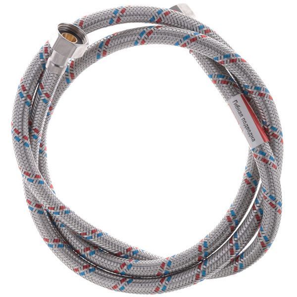Гнучкий шланг для підключення води гайка 1/2'' - гайка 1/2'' (150 см) Zerix (ZX1556) ZX1556 фото