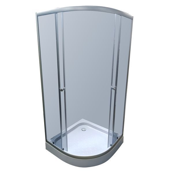 Душевая кабина с низким поддоном Mixxus PLAIN SCT02-90x90x195-GR SATIN серое тонированное стекло 4мм (MI6898) MI6898 фото