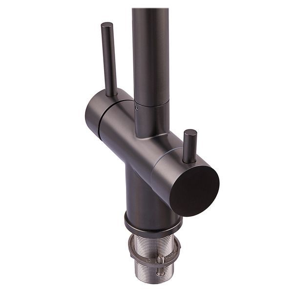 Смеситель для кухни с гибким изливом на две воды Zerix KIT-021 Graphite REFL.Black из нерж. стали (ZX5559) ZX5559 фото
