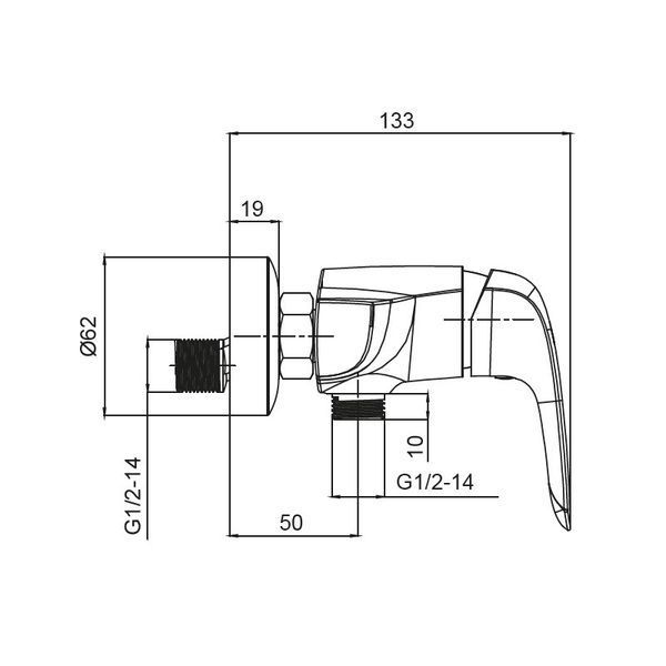 Смеситель для душа Koer KB-30008-01 (Цвет хром) (KR3474) KR3474 фото