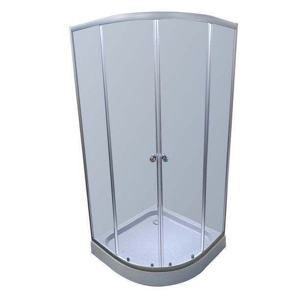Душевая кабина с низким поддоном Mixxus PLAIN SCT02-90x90x195-GR SATIN серое тонированное стекло 4мм (MI6898) MI6898 фото