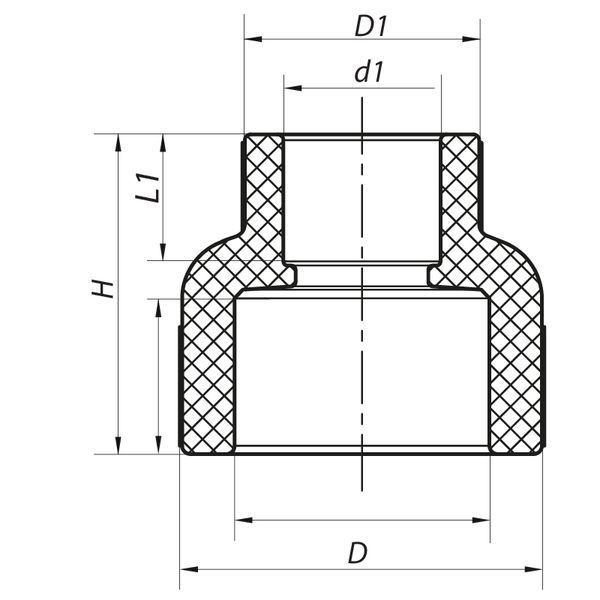 Муфта редукційна ВВ 75x40 PPR Koer K0208.PRO (KP2573) KP2573 фото