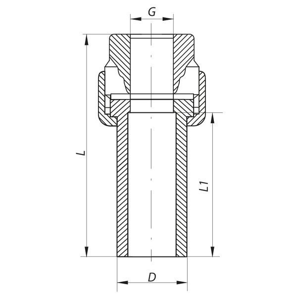 Розбірне різьбове з'єднання ВР 25x3 / 4F PPR Koer K0235.PRO (KP2600) KP2600 фото