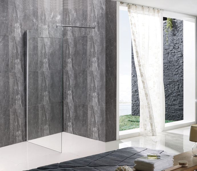 Душова перегородка Mixxus Premium FLAT SP01-90x200-TR Chrome Walk-In прозоре скло 8мм (MI6850) MI6850 фото