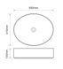 Раковина накладна MIXXUS PREMIUM ELLIPSE-0104 MARBLE 550х415х140mm (MP6554) MP6554 фото 2
