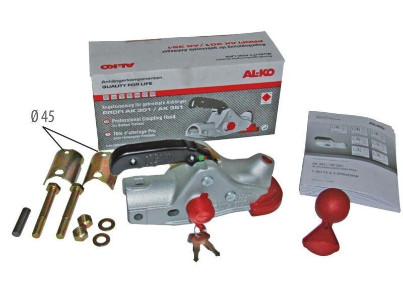 Зчіпний пристрій AL-KO АК301 Profi V+Safety Kit кругле дишло 45/50 мм 3000 кг чавун (1223427) 1223427 фото