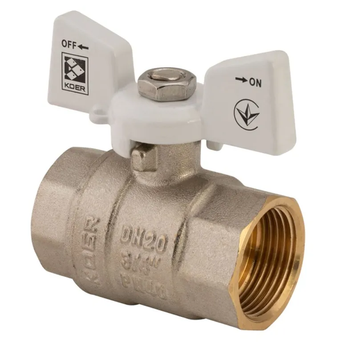 Кран кульовий Koer 3/4" ГГМ (KR.217.W) білий (KR0179) KR0179 фото