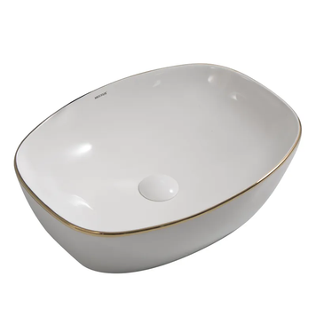 Раковина накладна Mixxus Premium DIVERSE-0109 EDGE GOLD 500х380х140mm (MP6548) MP6548 фото