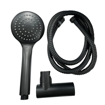 Душовий набір (шланг, лійка, кронштейн) Haiba SET-08 Black (HB3984) HB3984 фото