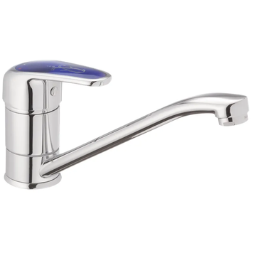 Смеситель для кухни Haiba Magic 004 с синей ручкой (HB0664) HB0664 фото