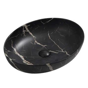 Раковина накладна Mixxus Premium ELLIPSE-0102 MARBLE 515х400х130mm (MP6552) MP6552 фото