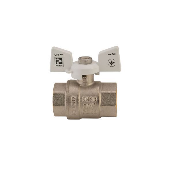 Кран кульовий Koer 3/4" ГГМ (KR.217.W) білий (KR0179) KR0179 фото