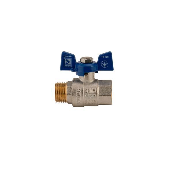 Кран кульовий Koer 1/2" ГШМ (KR.218.B) синій (KR2722) KR2722 фото