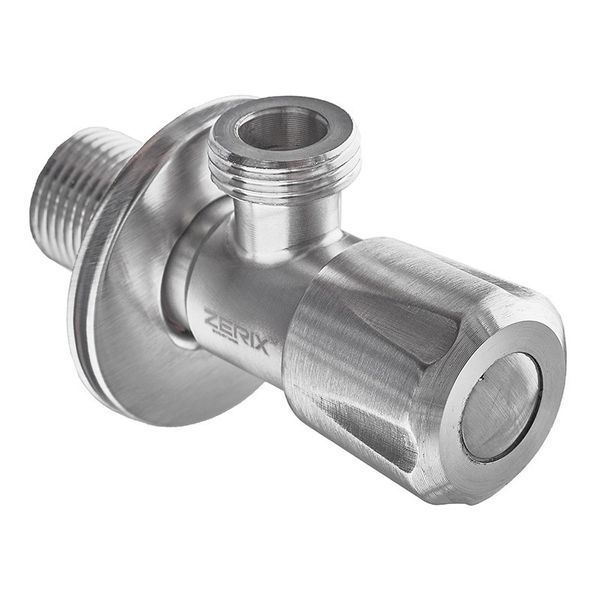 Кран для підключ. сантехприладів Zerix VAL-04-1/2x1/2 з нерж. ст.SUS304 (ZX4800) ZX4800 фото
