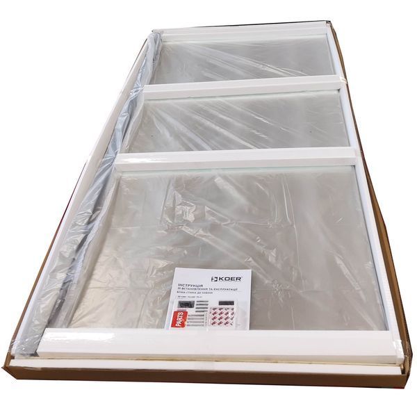Бічна стінка до кабіни Koer SR SW01-90x200-TR-01 прозоре скло Easy Clean 8мм, хром (KR5381) KR5381 фото