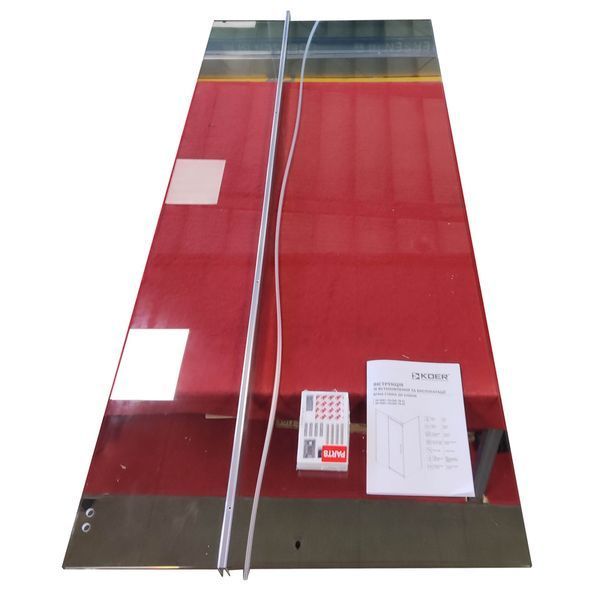 Бічна стінка до кабіни Koer SR SW01-90x200-TR-01 прозоре скло Easy Clean 8мм, хром (KR5381) KR5381 фото