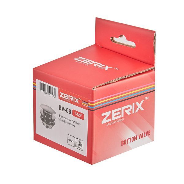 Донний клапан для ванни Zerix BV-08 1 1/2'' автоматичний СLICK-СLACK (Колір хром) (ZX6025) ZX6025 фото