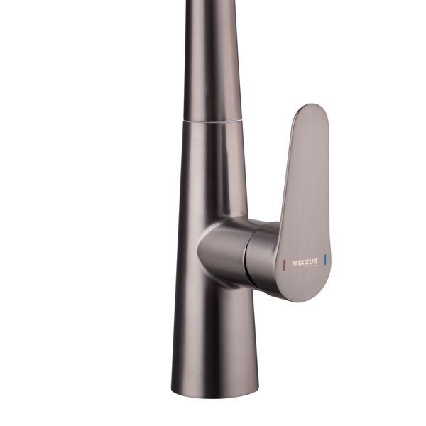 Смеситель для кухни с выдвижным изливом Mixxus Premium WARTA 014 GRAPHITE (MI6957) MI6957 фото