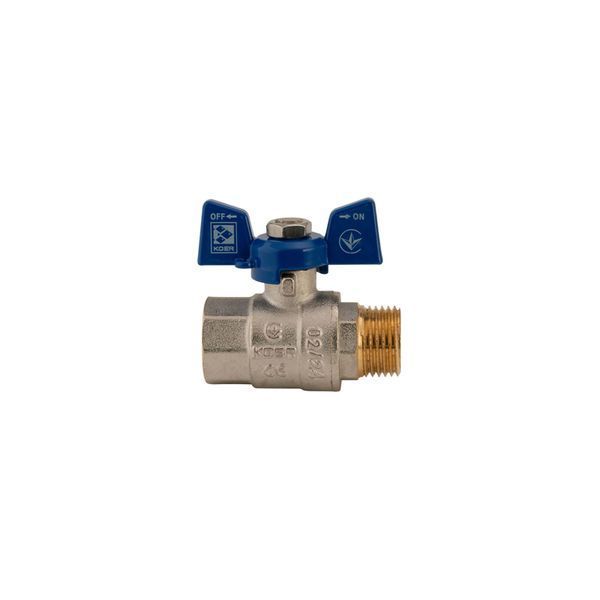 Кран кульовий Koer 1/2" ГШМ (KR.218.B) синій (KR2722) KR2722 фото