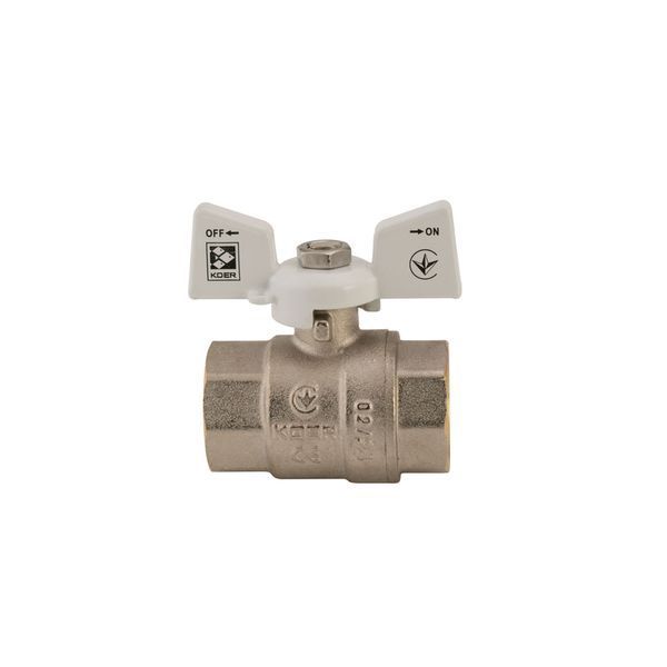 Кран кульовий Koer 3/4" ГГМ (KR.217.W) білий (KR0179) KR0179 фото