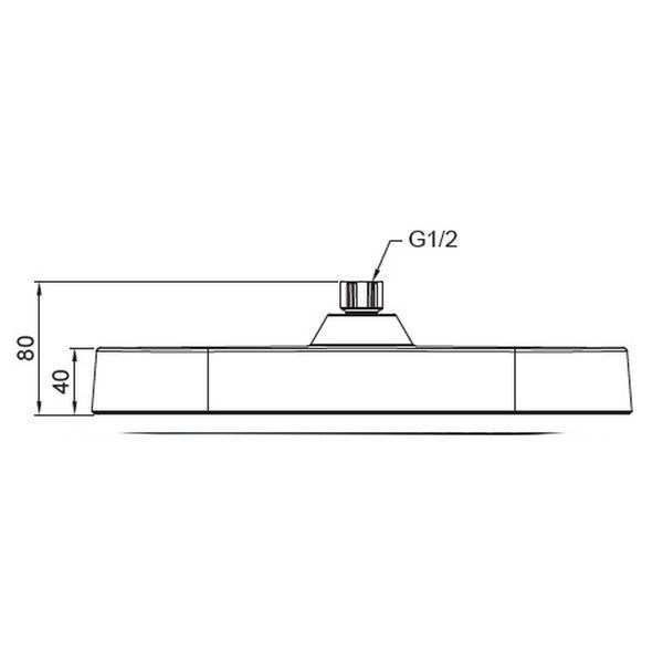Лійка для душу стельова Koer KP-0404-01-OH 325x200мм (KR5000) KR5000 фото