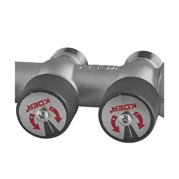 Колектор вентильний без фітингу Koer KR.1128-4 - 3/4"x3/4"x3/4"x4 Ways (KR5873) KR5873 фото