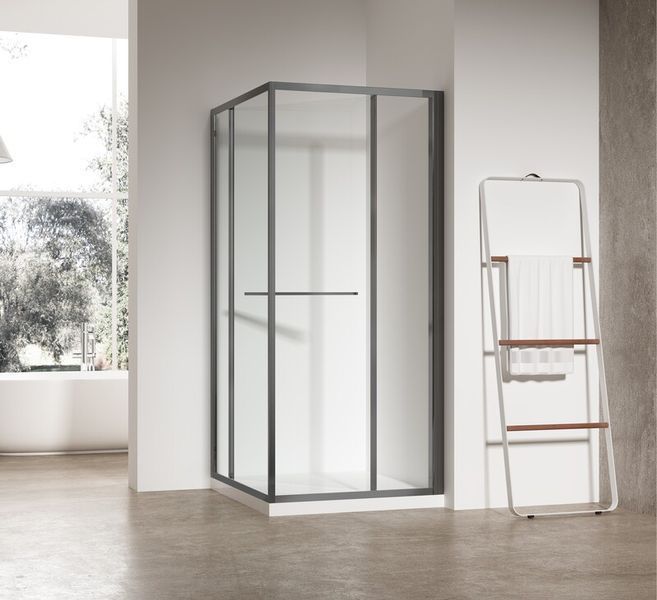 Душова кабіна без піддону Koer SR SC09-90x90x200-R-TR-07 прозоре скло Easy Clean 6мм Графіт (KR5772) KR5772 фото