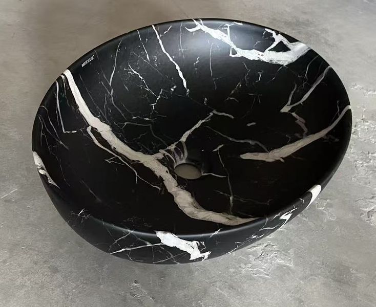 Раковина накладная Mixxus Premium ELLIPSE-0102 MARBLE 515х400х130mm (MP6552) MP6552 фото
