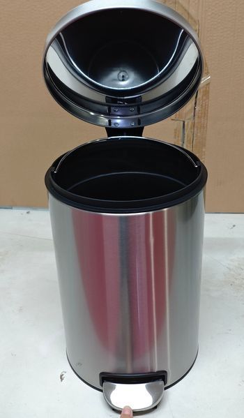 Відро для сміття з плавним закриттям кругле Mixxus Ellipse-TC0212 SS Color 12л (колір нержавійка) (MI8399) MI8399 фото