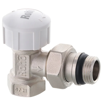 Кран радіаторний термостатичний Roho R5151-050 - 1/2" (М30х1,5) кутовий (антипротечка) (RO0123) RO0123 фото