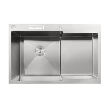 Мойка MIXXUS MH7849L-HK SS COLOR (MH7849L-HK NANO-SILVER)(3.0/0.9) из н.ст "Глубокое крыло" с подст. под ножи (нерж.) (MX1935) MX1935 фото
