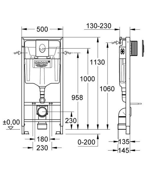 Система инсталляции для унитаза 3 в 1 Grohe Rapid SL (38722001) 38722001 фото