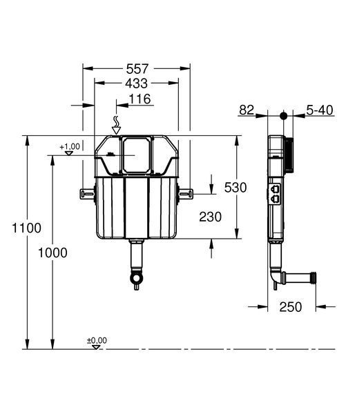 Бачок скрытого монтажа Grohe Flushing cistern solo (39682000) 39682000 фото