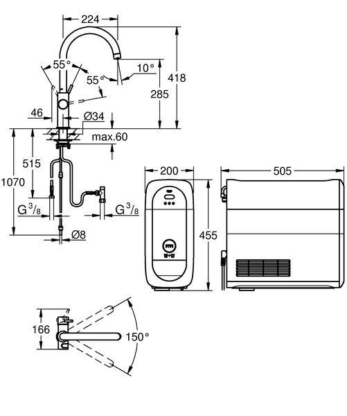 Система фільтрів для питної води зі змішувачем Grohe Blue Home Connected (31455001) 31455001 фото