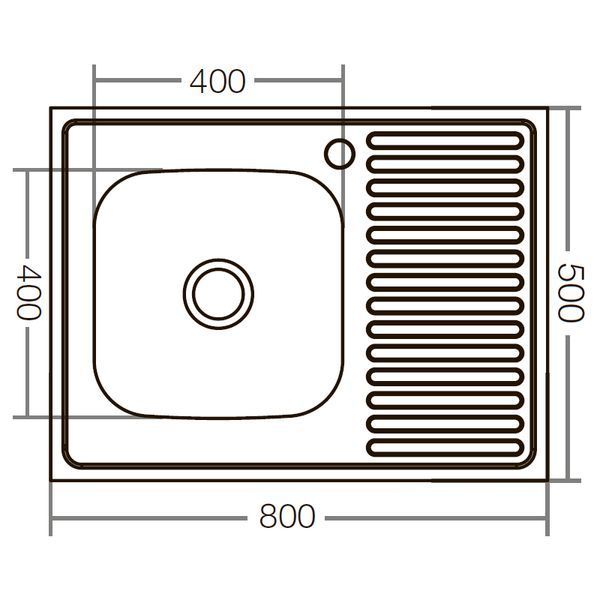 Кухонна мийка накладна Zerix Z8050L-04-160E (Satin) (ZX1614) ZX1614 фото