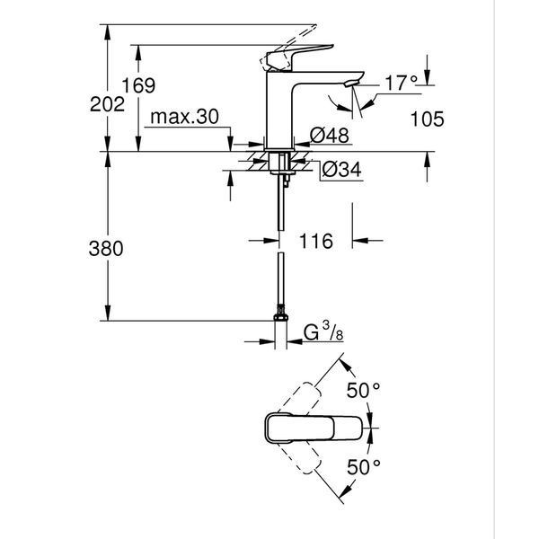 Набор смесителей для ванной Grohe Cubeo (UA125246M243) UA125246M243 фото
