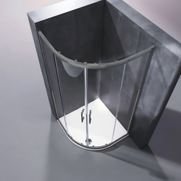 Душевая кабина без поддона Koer SR SC04-90x90x195-TR-07 прозрачное стекло Easy Clean 5мм, графит (KR5362) KR5362 фото