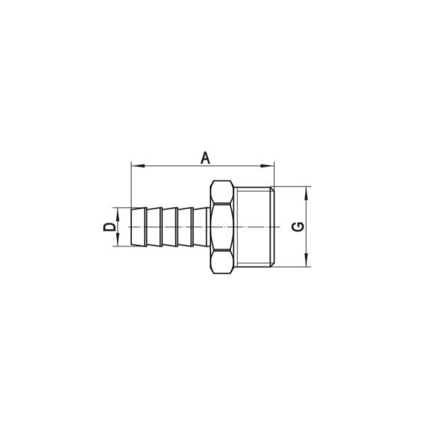 Штуцер для подсоединения шланга Koer KF.U06M-10 - 1/2"x10mm M (KR3347) KR3347 фото