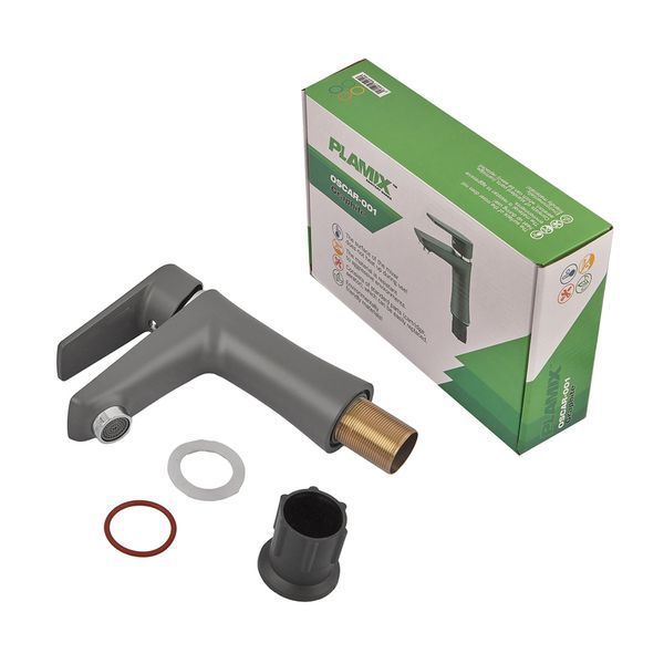 Смеситель для умывальника Plamix Oscar-001 Graphite (без подвода) (Цвет графит) (PM6097) PM6097 фото
