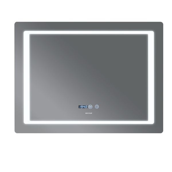 Зеркало Mixxus STYLE MR03-80x60 с Led Touch, Anti-fog, димером, регулятором яркости, часами (MI6005) MI6005 фото