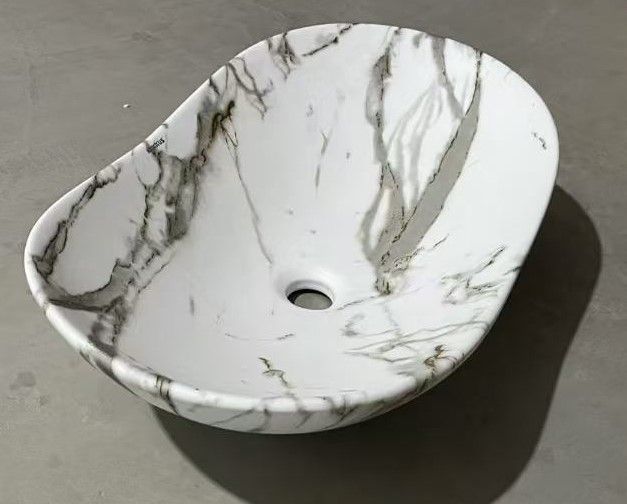 Раковина накладная MIXXUS PREMIUM WAVE-0105 MARBLE 620х360х160mm (MP6559) MP6559 фото